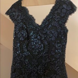 Navy sequin cocktail dress - Tadashi Soji size 6